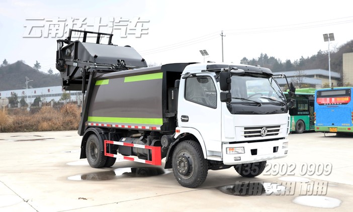 壓縮式垃圾車(chē),9立方垃圾車(chē),東風(fēng)環(huán)衛(wèi)車(chē),垃圾車(chē)廠家,垃圾車(chē)銷(xiāo)售,4*2垃圾車(chē)