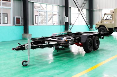 雙軸獨立懸掛拖掛房車底盤_定制化拖掛車底盤_拖掛房車生產設計廠家