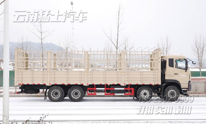 圍欄畜牧車,果蔬運(yùn)輸車,12米重型貨車,420馬力倉柵車,四橋卡車,東風(fēng)后八輪