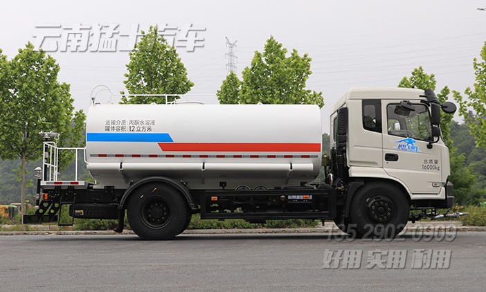 12方灑水車(chē),道路清洗車(chē),丙酮水溶液車(chē),高壓水槍車(chē),4x2綠化噴灑車(chē),前噴后灑,泵進(jìn)泵出